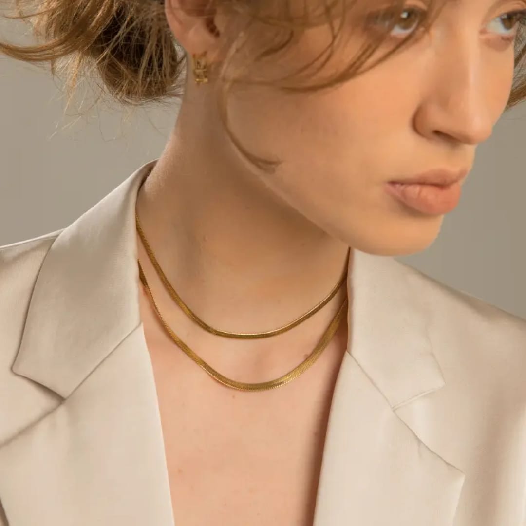 Double Layered Snake Chain Necklace