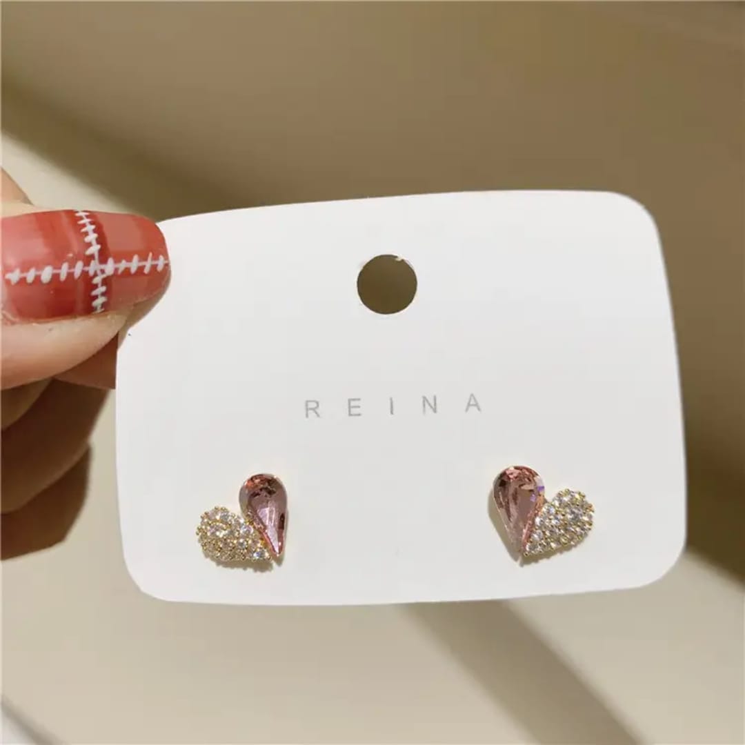 Small Cute 🩷 Pink Gold Studs Earring